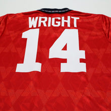 Load image into Gallery viewer, 1990/93 Wright #14 England Vintage Umbro Away Football Shirt (M) US Cup 939