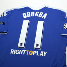 Load image into Gallery viewer, 2011/12 Drogba #11 Chelsea Vintage adidas CL Home Football Shirt (L)12