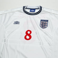 Load image into Gallery viewer, 1999/01 Scholes #8 England Vintage Umbro Home Football Shirt (L) Euro 20002