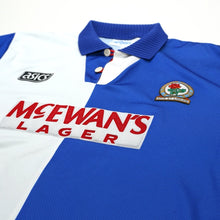 Load image into Gallery viewer, 1994/96 Shearer #9 Blackburn Rovers Vintage ASICS Home Football Shirt (XL)4