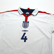 Load image into Gallery viewer, 2003/05 Gerrard #4 England Vintage Umbro Home Football Shirt (M) EURO 20042