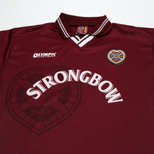 Load image into Gallery viewer, 1997/98 Hearts Vintage Olympic Home Football Shirt (XL)2