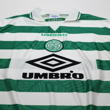 Load image into Gallery viewer, 1997/99 Larsson #7 Celtic Vintage Umbro Home Football Shirt (XL)3