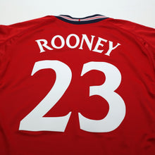 Load image into Gallery viewer, 2002/04 Rooney #23 England Vintage Umbro Away Debut Football Shirt XL Australia9