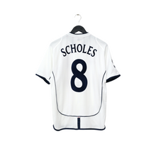 Load image into Gallery viewer, 2001/03 Scholes #8 England Vintage Umbro Home Football Shirt (M) Brazil 2002 WC1