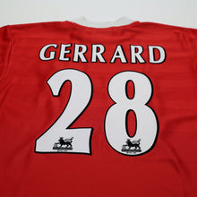 Load image into Gallery viewer, 1998/00 Gerrard #28 Liverpool Vintage Reebok Home Football Shirt (S) 34/369