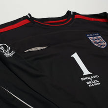 Load image into Gallery viewer, 2002/03 Seaman #1 England Vintage Umbro GK Football Shirt (L) 2002 WC Brazil5