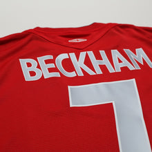 Load image into Gallery viewer, 2004/06 Beckham #7 England Vintage Umbro Away Football Shirt (L) EURO 200411