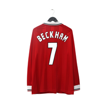 Load image into Gallery viewer, 1999 Beckham #7 Manchester United adidas Icons L/S Treble Football Shirt (L/XL)0