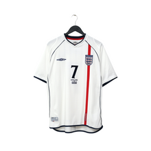 Load image into Gallery viewer, 2001/03 Beckham #7 England Vintage Umbro Home Greece Football Shirt (L)0