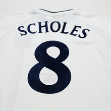 Load image into Gallery viewer, 2001/03 Scholes #8 England Vintage Umbro Home Football Shirt (M) Brazil 2002 WC11