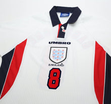 Load image into Gallery viewer, 1997/99 GASCOIGNE #8 England Vintage Umbro Home Football Shirt (M/L) Le Tournoi2
