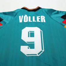 Load image into Gallery viewer, 1992/94 Voller #9 Germany Vintage adidas Away Football Shirt (L) EURO 9211