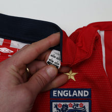 Load image into Gallery viewer, 2004/06 Beckham #7 England Vintage Umbro LS Away Football Shirt (S) EURO 200415