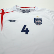 Load image into Gallery viewer, 2005/07 Gerrard #4 England Vintage Umbro Home Football Shirt (L) WC 20063
