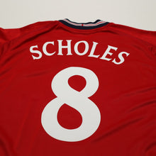 Load image into Gallery viewer, 2002/04 Scholes #8 England Vintage Umbro Away Football Shirt (L) Argentina WC9