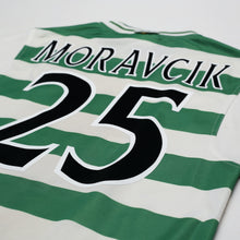 Load image into Gallery viewer, 1999/01 Moravick #25 Celtic Vintage Umbro Home Football Shirt (M)10