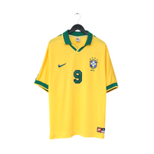 Load image into Gallery viewer, 1997/98 Ronaldo #9 Brazil Vintage Nike Home Football Shirt (XL) Le Tournoi1
