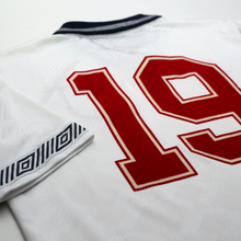 Load image into Gallery viewer, 1990/92 Gascoigne #19 England Retro Umbro Home Football Shirt (M) Italia 9011