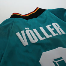 Load image into Gallery viewer, 1992/94 Voller #9 Germany Vintage adidas Away Football Shirt (L) EURO 9214