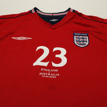 Load image into Gallery viewer, 2002/04 Rooney #23 England Vintage Umbro Away Debut Football Shirt XL Australia3