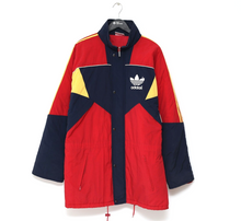Load image into Gallery viewer, 1990/92 ARSENAL Vintage adidas Football Bench Coat Jacket (XL) 44/46