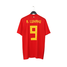 Load image into Gallery viewer, 2018/19 Lukaku #9 Belgium Home Football Shirt (L) World Cup 20180