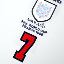 Load image into Gallery viewer, 1997/99 Beckham #7 England Vintage Umbro Home Football Shirt (L/XL) WC 19987