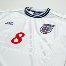 Load image into Gallery viewer, 1999/01 Scholes #8 England Vintage Umbro Home Football Shirt (L) Euro 20004