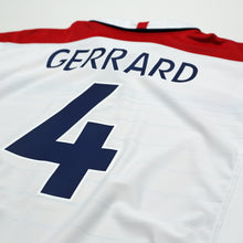 Load image into Gallery viewer, 2003/05 Gerrard #4 England Vintage Umbro Home Football Shirt (XL) EURO 200411