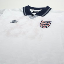 Load image into Gallery viewer, 1990/92 Gascoigne #19 England Retro Umbro Home Football Shirt (L) Italia 904