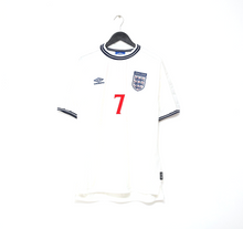 Load image into Gallery viewer, 1999/01 BECKHAM #7 England Vintage Umbro Home Football Shirt (XL) Euro 2000
