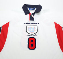 Load image into Gallery viewer, 1997/99 GASCOIGNE #8 England Vintage Umbro Home Football Shirt (M/L) Le Tournoi3