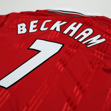 Load image into Gallery viewer, 1999 Beckham #7 Manchester United adidas Icons L/S Treble Football Shirt (L/XL)10