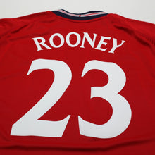 Load image into Gallery viewer, 2002/04 Rooney #23 England Vintage Umbro Away Debut Football Shirt XL Australia9
