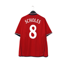 Load image into Gallery viewer, 2002/04 Scholes #8 England Vintage Umbro Away Football Shirt (XXL) Argentina WC1