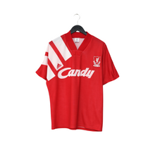 Load image into Gallery viewer, 1991/92 Liverpool Vintage adidas Equipment Home Football Shirt 38/40 (M) CANDY0