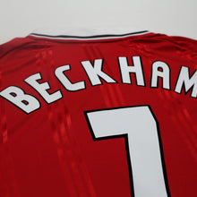 Load image into Gallery viewer, 1999 Beckham #7 Manchester United adidas Icons L/S Treble Football Shirt (L/XL)11