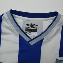 Load image into Gallery viewer, 2001/03 D. Silva #9 Malaga Vintage Umbro Home Football Shirt (L)13