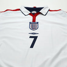 Load image into Gallery viewer, 2003/05 Beckham #7 England Vintage Umbro Home Football Shirt (L) EURO 20043