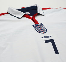 Load image into Gallery viewer, 2003/05 Beckham #7 England Vintage Umbro Home Football Shirt (XL) EURO 20045