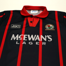 Load image into Gallery viewer, 1994/95 Shearer #9 Blackburn Rovers Vintage ASICS Away Football Shirt (M)3