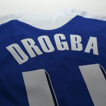 Load image into Gallery viewer, 2011/12 Drogba #11 Chelsea Vintage adidas CL Home Football Shirt (L)18