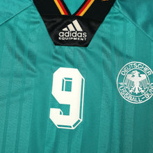 Load image into Gallery viewer, 1992/94 Voller #9 Germany Vintage adidas Away Football Shirt (L) EURO 927