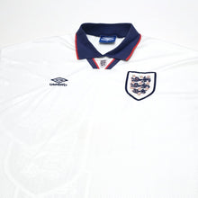 Load image into Gallery viewer, 1993/95 England Vintage Umbro Home Football Shirt (XL)2