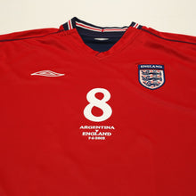 Load image into Gallery viewer, 2002/04 Scholes #8 England Vintage Umbro Away Football Shirt (XXL) Argentina WC3