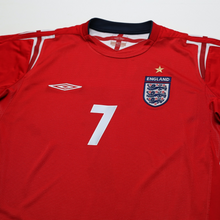 Load image into Gallery viewer, 2004/06 Beckham #7 England Vintage Umbro Away Football Shirt (M) EURO 20042