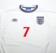 Load image into Gallery viewer, 1999/01 BECKHAM #7 England Vintage Umbro Home Football Shirt (XL) Euro 2000