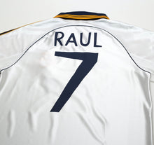 Load image into Gallery viewer, 1998/00 RAUL #7 Real Madrid Vintage Retro adidas Home Football Shirt (M)8