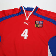 Load image into Gallery viewer, 2000/02 Nedved #4 Czech Republic Vintage Puma Home Football Shirt (L) Euro 20002